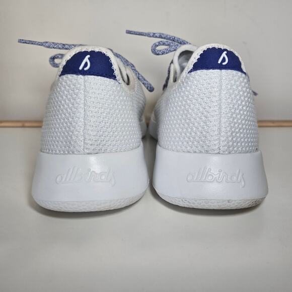 Allbirds Mens Tree Runner Blizzard/Hazy Cobolt (Blizzard Sole) Size 9 - Picture 5 of 10